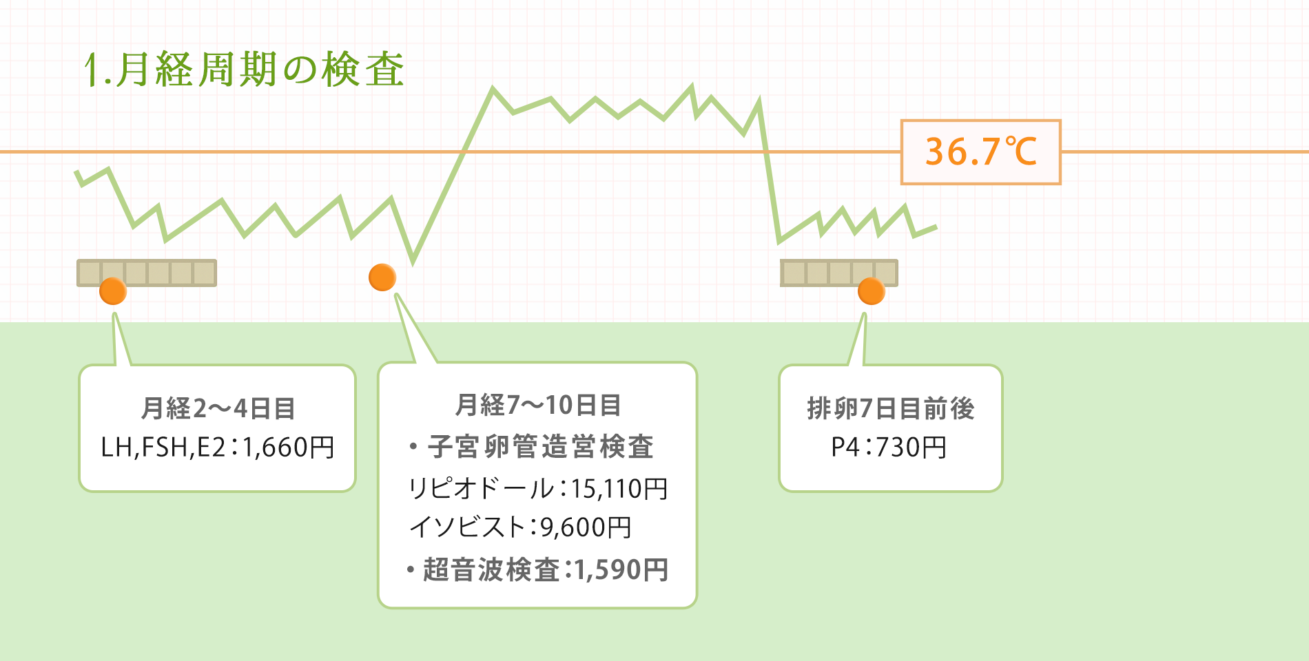 1.月経周期の検査